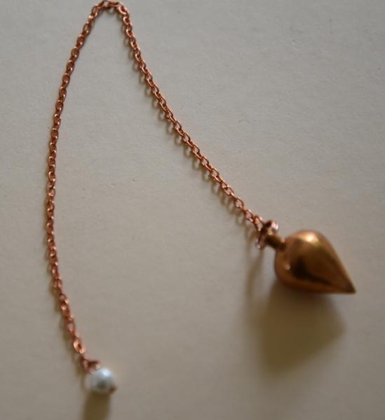 Tropfenpendel verkupfert mit Kette